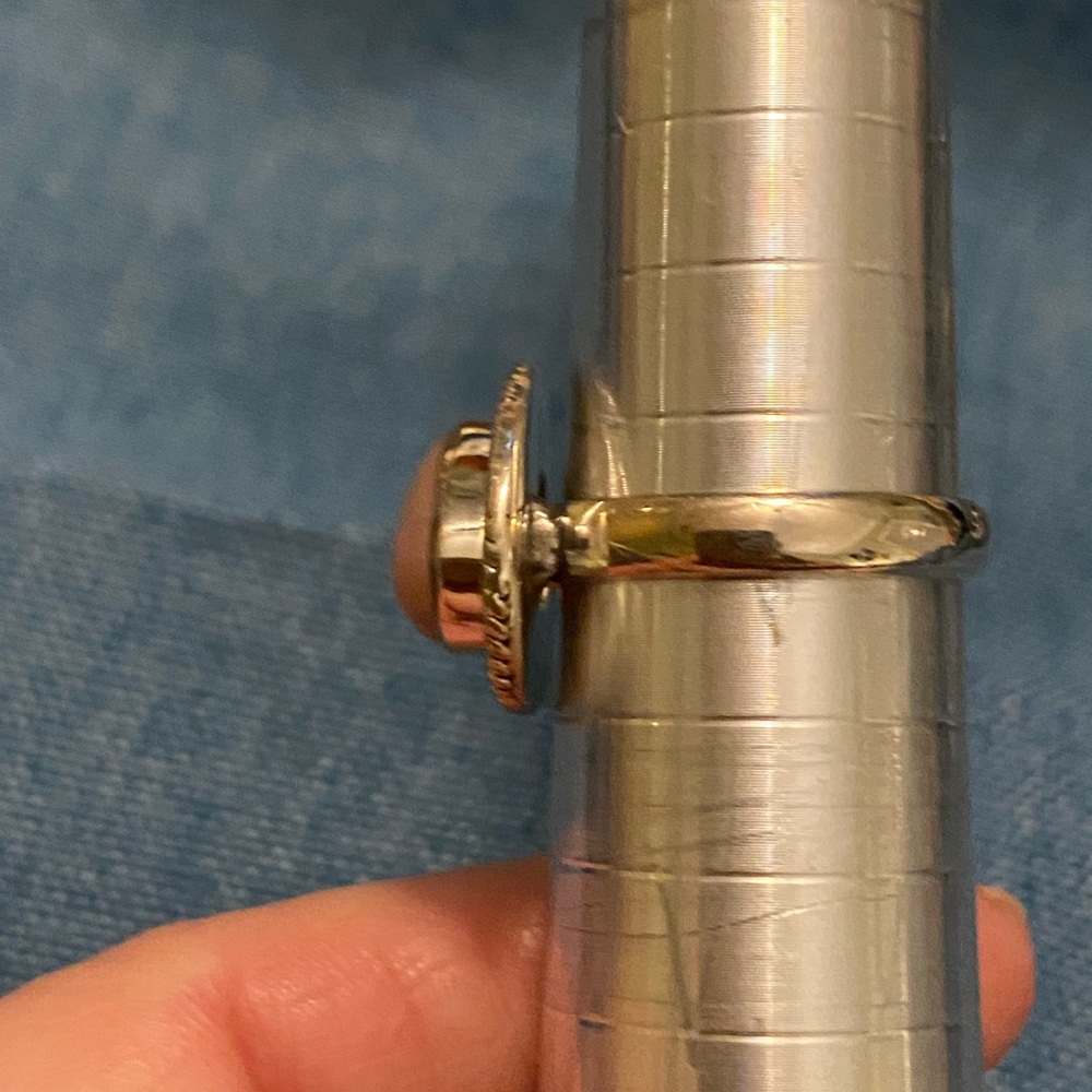 Pink Opal Silver Ring - image 3